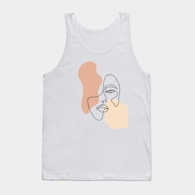 Girl face asthetic Tank Top by AbigailArt